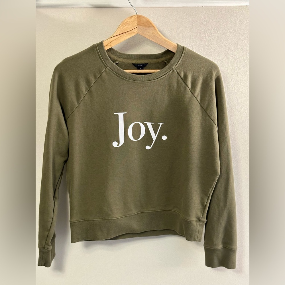 J. Crew Olive Green Joy Sweatshirt
